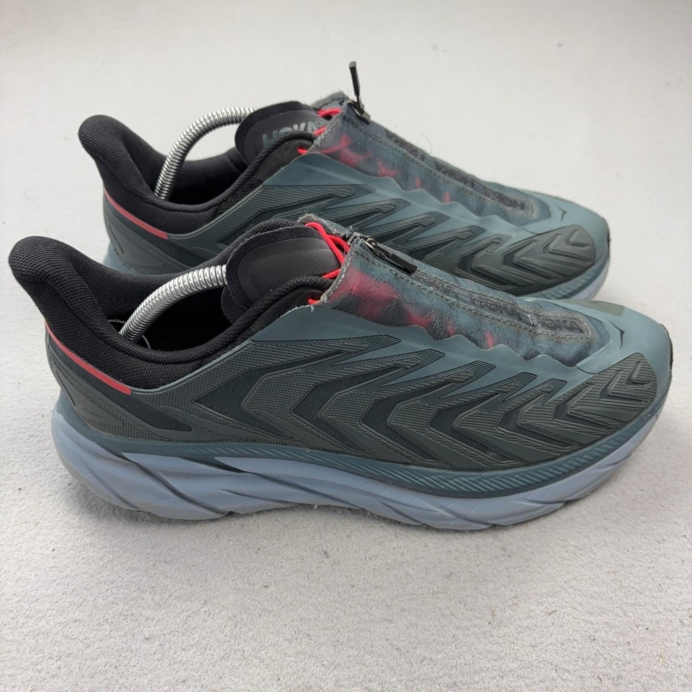 Hoka One One Project Clifton Running Shoes Mens Size 10 Gray Zip Cushioned